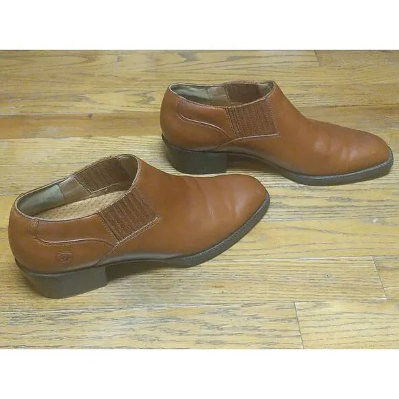 Ariat Sonora 16528 Womens Size 9.5B Cognac Leather Western Ankle Boots Booties
