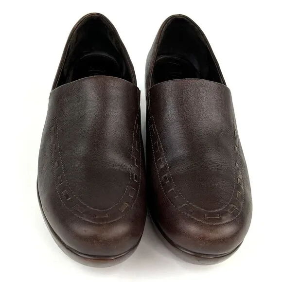 Ariat Wedge Heel Clogs Brown Leather Shoes Womens Size 11B 21161