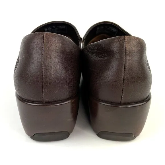 Ariat Wedge Heel Clogs Brown Leather Shoes Womens Size 11B 21161