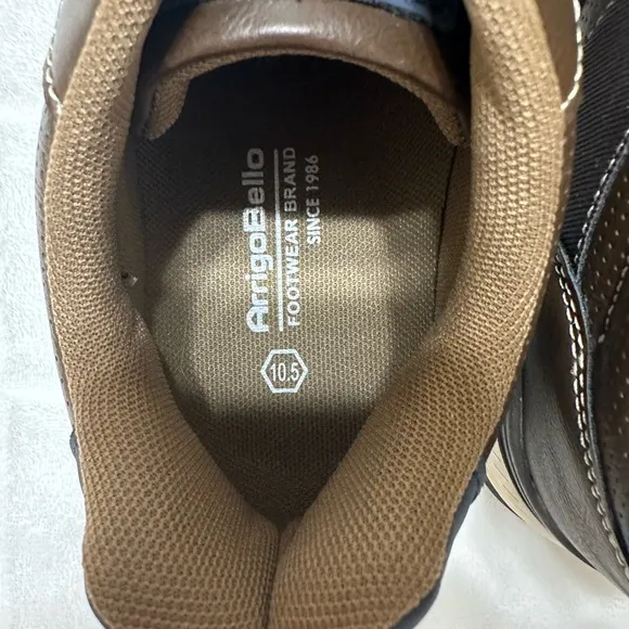 ArrigoBello Brown Leather Men's Shoes