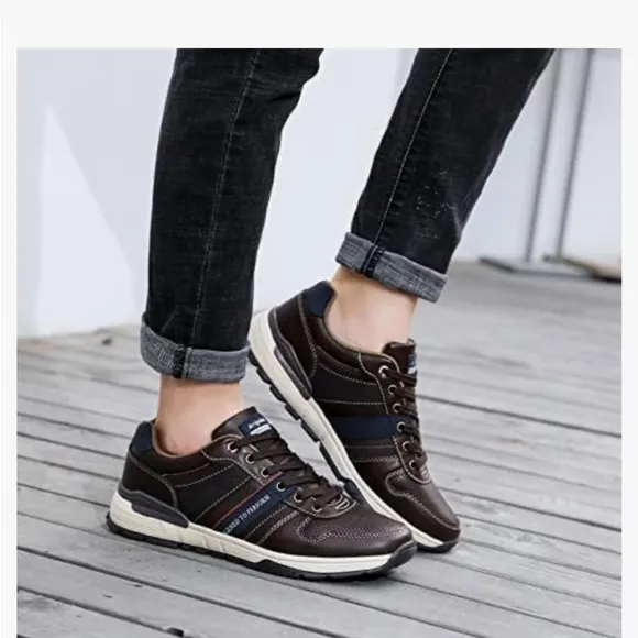 ArrigoBello Brown Leather Men's Shoes