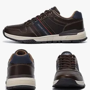 ArrigoBello Brown Leather Men's Shoes