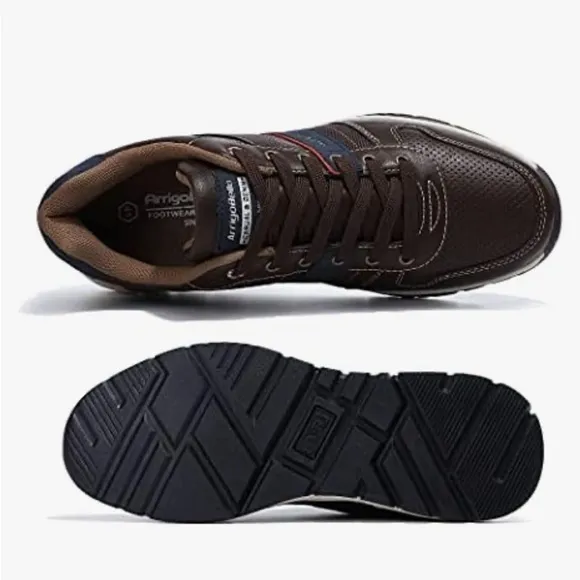 ArrigoBello Brown Leather Men's Shoes