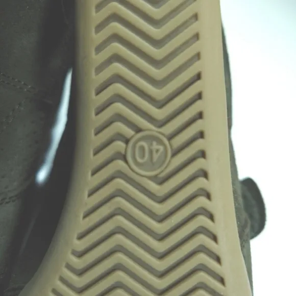 ASH Bowie Wedge Sneakers Suede Shoes Military Green Size 40