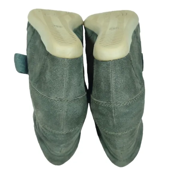 ASH Bowie Wedge Sneakers Suede Shoes Military Green Size 40