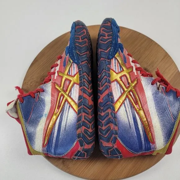 Asics Aggressor 2 Wrestling Shoes Size- 7 L.E. Lightning Strike See Photos