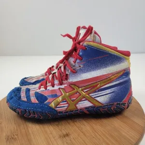 Asics Aggressor 2 Wrestling Shoes Size- 7 L.E. Lightning Strike See Photos