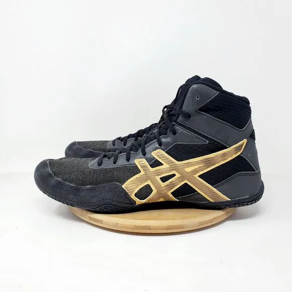 Asics Matcontrol 2 Wrestling Shoes Mens 12 Black Sneaker High Top Boxing