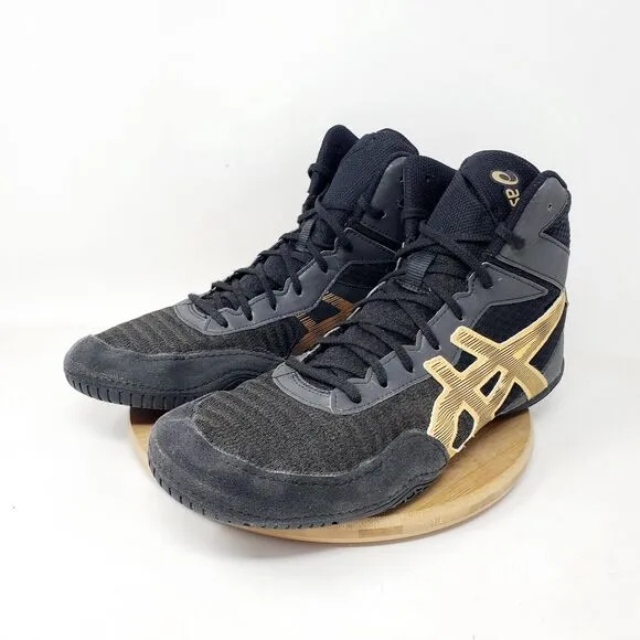 Asics Matcontrol 2 Wrestling Shoes Mens 12 Black Sneaker High Top Boxing