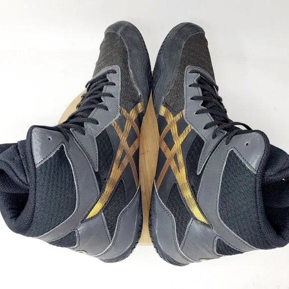 Asics Matcontrol 2 Wrestling Shoes Mens 12 Black Sneaker High Top Boxing