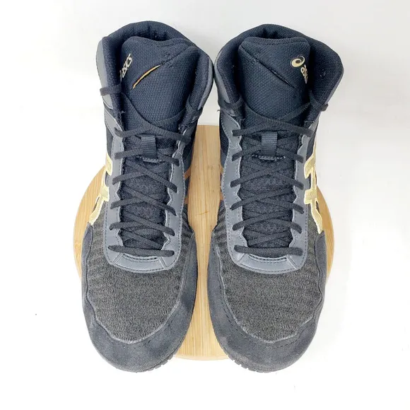 Asics Matcontrol 2 Wrestling Shoes Mens 12 Black Sneaker High Top Boxing