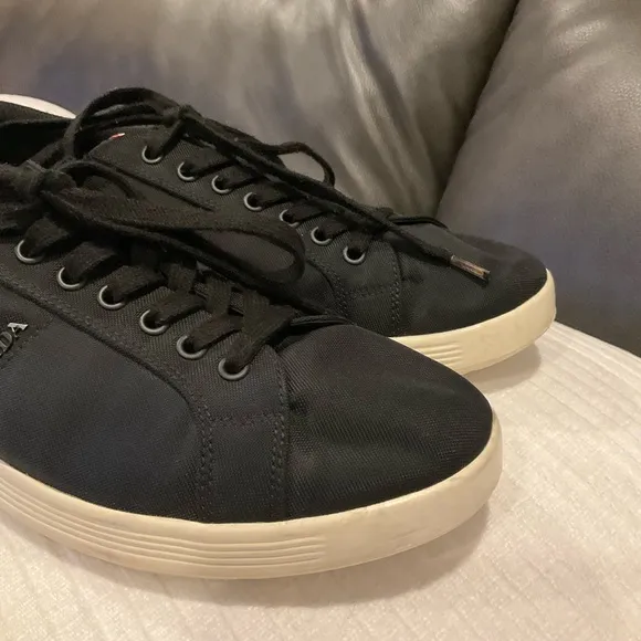 AUTH LUXURY PRADA SNEAKERS SHOES 4E3256 BLACK NYLON