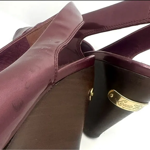 Authentic Louis Vuitton Wedge Heels Shoes with Dust Bag size US 6.5 or EU 36.5
