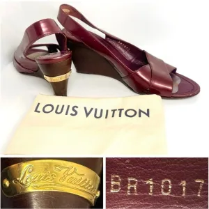 Authentic Louis Vuitton Wedge Heels Shoes with Dust Bag size US 6.5 or EU 36.5