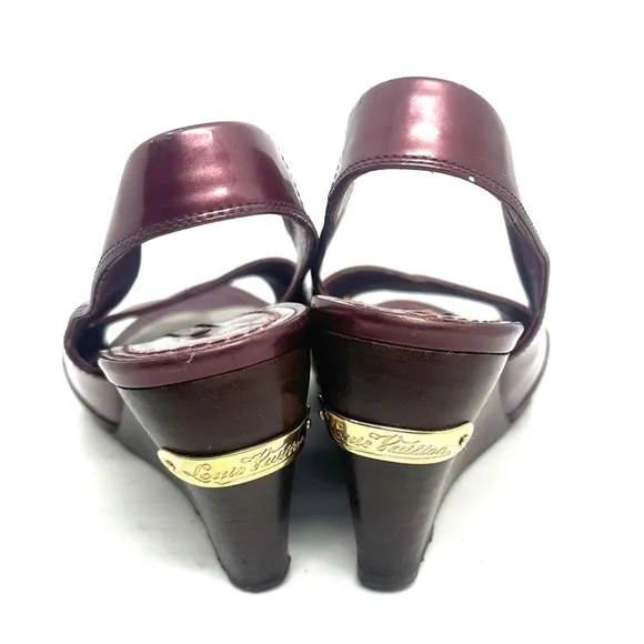 Authentic Louis Vuitton Wedge Heels Shoes with Dust Bag size US 6.5 or EU 36.5