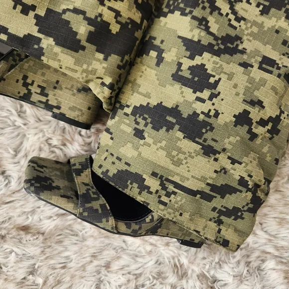Azalea Wang Marietta Camo Knee-high Open Toed Wedge Shoes