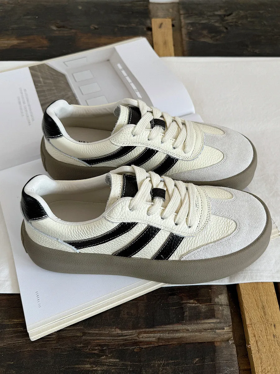 Babakud Women Lace-Up Leisure Low-Top Sneakers