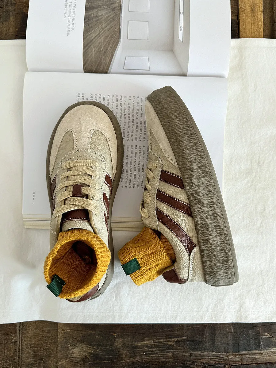 Babakud Women Lace-Up Leisure Low-Top Sneakers