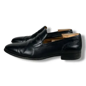 Bally Black Penny Loafers Leathers Shoes Classic Designer Luxury Beckford Sz 10