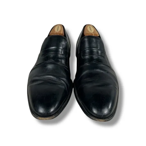 Bally Black Penny Loafers Leathers Shoes Classic Designer Luxury Beckford Sz 10