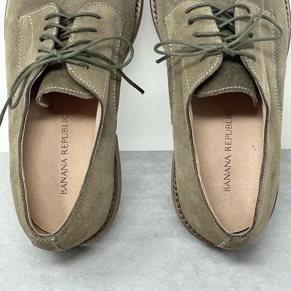 Banana Republic Brown Suede Leather Lace Up Oxford Shoes Men's Size 7M