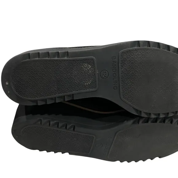 Bandolino Women’s 7 Black Reissa Knit Sock Pull On Wedge Bootie Shoes