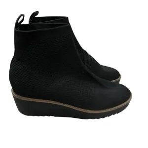 Bandolino Women’s 7 Black Reissa Knit Sock Pull On Wedge Bootie Shoes