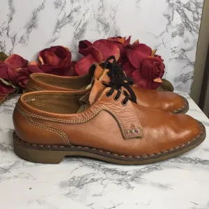Barker England Cognac Leather Lace Up Derby Shoes