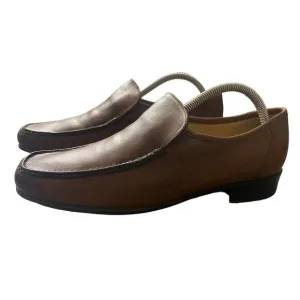 Barker Mens Brown‎ Loafer Leather Shoes Made In England Sz 8