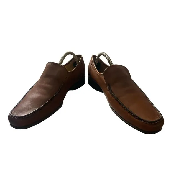 Barker Mens Brown‎ Loafer Leather Shoes Made In England Sz 8