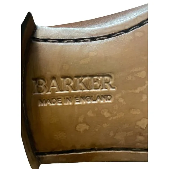 Barker Mens Brown‎ Loafer Leather Shoes Made In England Sz 8