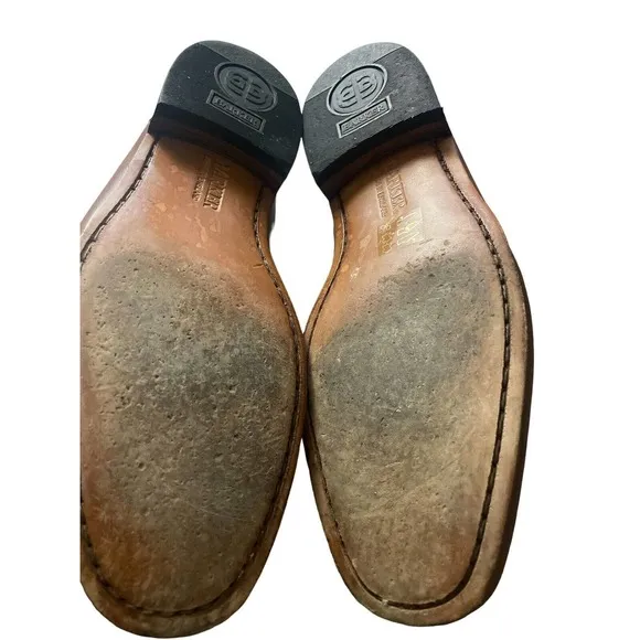 Barker Mens Brown‎ Loafer Leather Shoes Made In England Sz 8