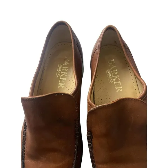 Barker Mens Brown‎ Loafer Leather Shoes Made In England Sz 8