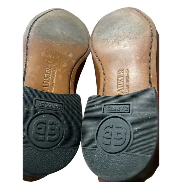 Barker Mens Brown‎ Loafer Leather Shoes Made In England Sz 8