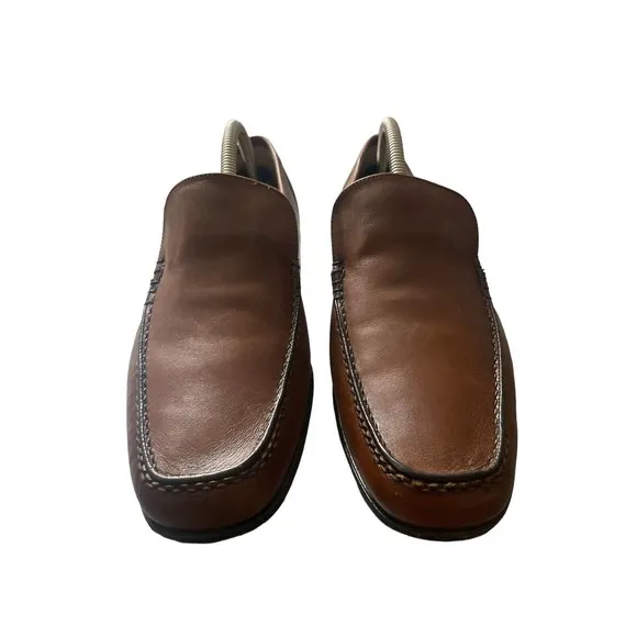 Barker Mens Brown‎ Loafer Leather Shoes Made In England Sz 8