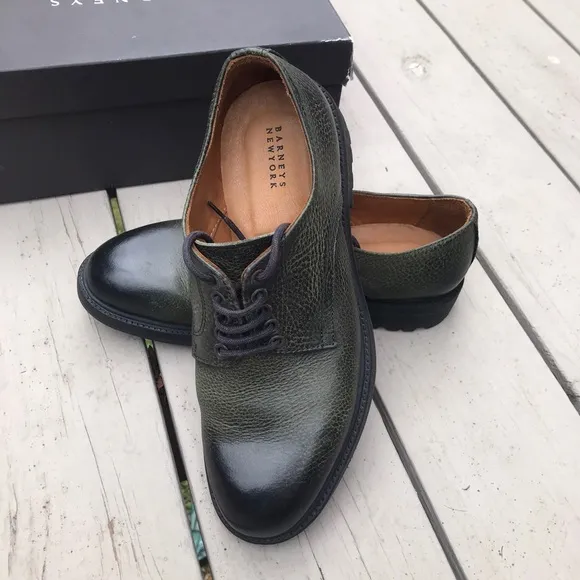 Barneys New York Leather Oxford Shoes 9M