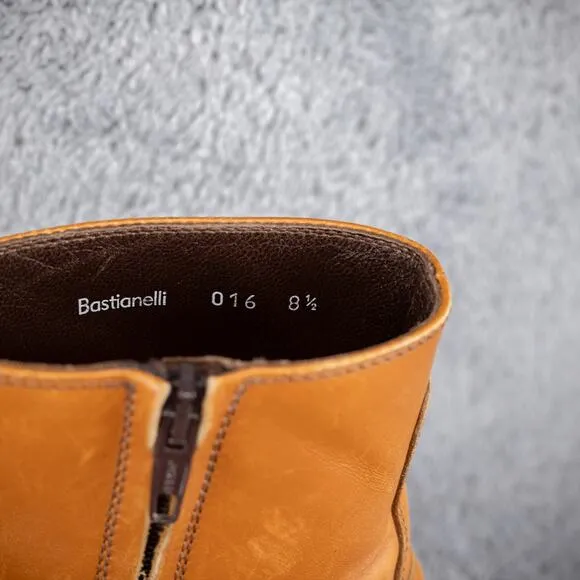 Bastianelli Barneys New York 016 Sz 8.5 Camel Tan Made In Italy Luxury Boots