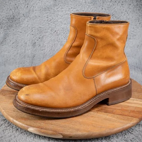 Bastianelli Barneys New York 016 Sz 8.5 Camel Tan Made In Italy Luxury Boots