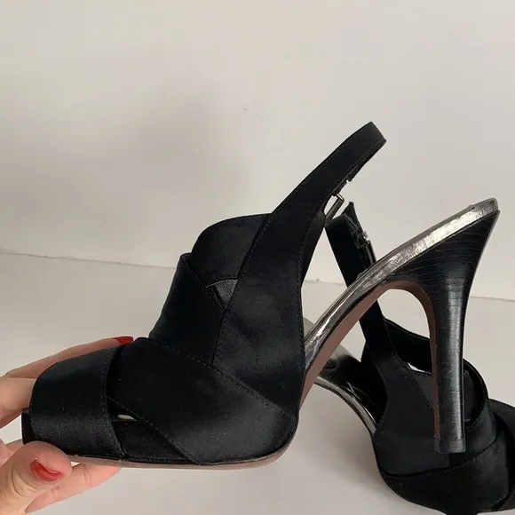BCBG MaxAzria Peep Toe Platform Slingback Sandals