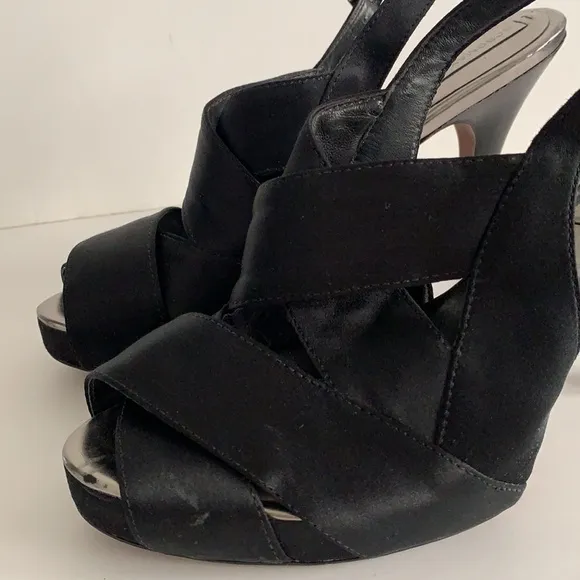 BCBG MaxAzria Peep Toe Platform Slingback Sandals