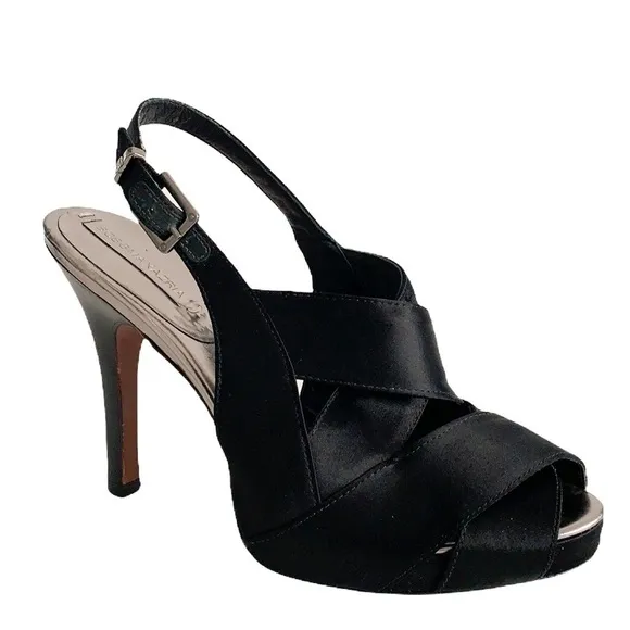 BCBG MaxAzria Peep Toe Platform Slingback Sandals
