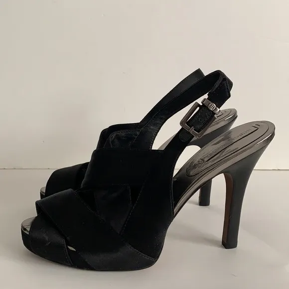 BCBG MaxAzria Peep Toe Platform Slingback Sandals