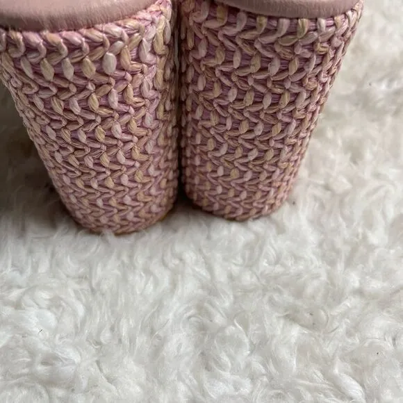 Beach by Matisse GEM pink Raffia platform straps sandals size 10M