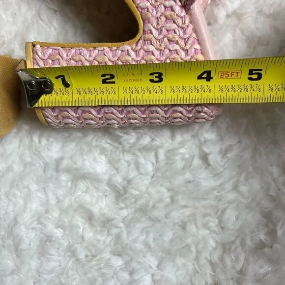Beach by Matisse GEM pink Raffia platform straps sandals size 10M
