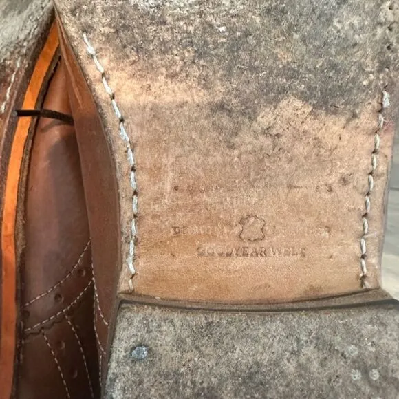 Bed Stu Cognac Brown Leather Lace Up Oxford Dress Shoes - Size 11 - EUC