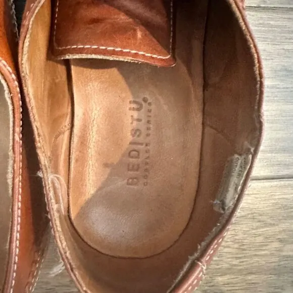 Bed Stu Cognac Brown Leather Lace Up Oxford Dress Shoes - Size 11 - EUC