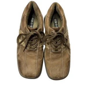 BED STU Leather Lace Up Oxford Shoes Square Toe Brown Size 11.5 Mens