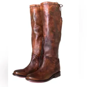Bed Stu Manchester Knee-High Leather Boots Teak Rowan Multi NIB Size 7