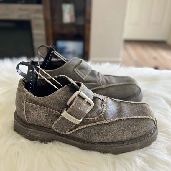 BED STU Mens Oxford Leather Chunky Shoes