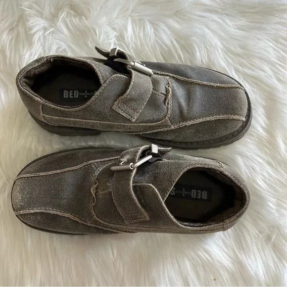 BED STU Mens Oxford Leather Chunky Shoes